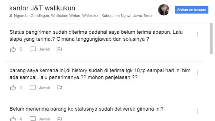 Kurir nakal J&T Walikukun