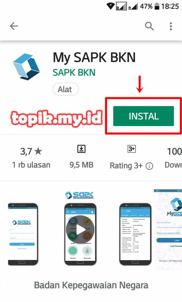 Unduh Aplikasi My SAPK BKN
