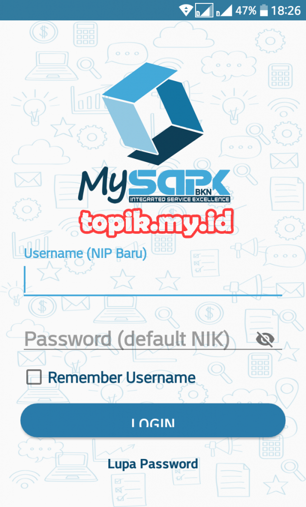 login Aplikasi My SAPK BKN