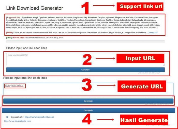 cara melewati shortlink generate