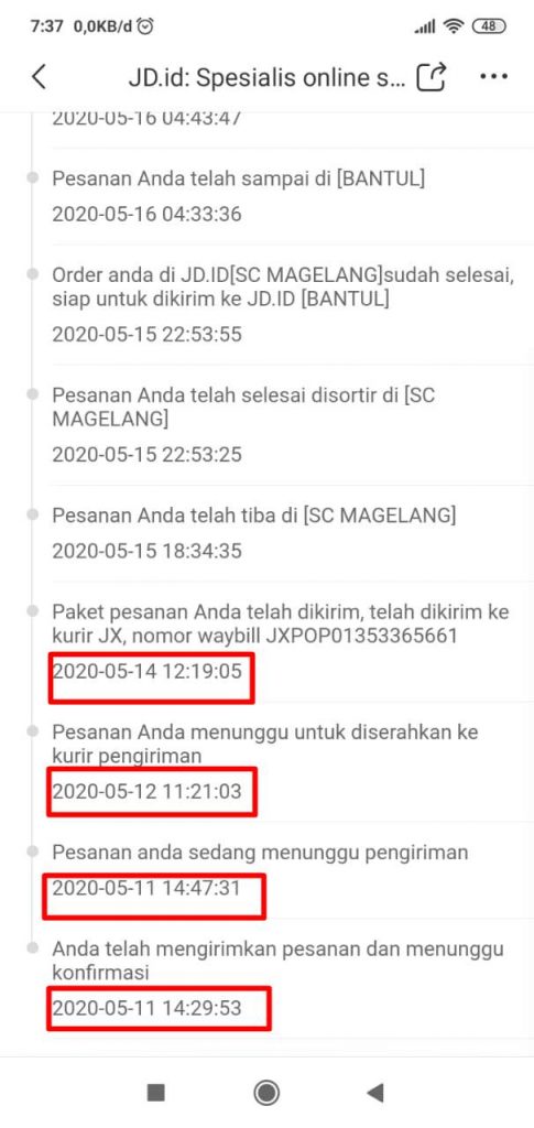 3. Tracking JX