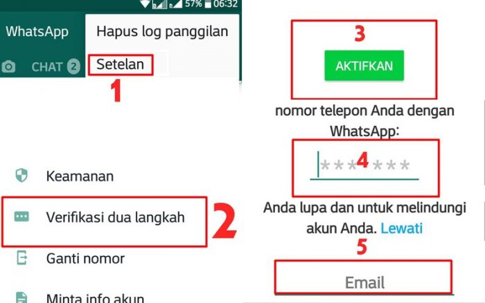 Verfikasi WhatsApp dua Langkah