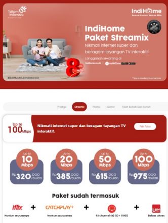 Paket Indihome Internet TV Kabel