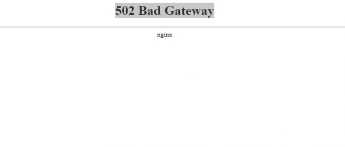 Info GTK 502 Bad Gateway
