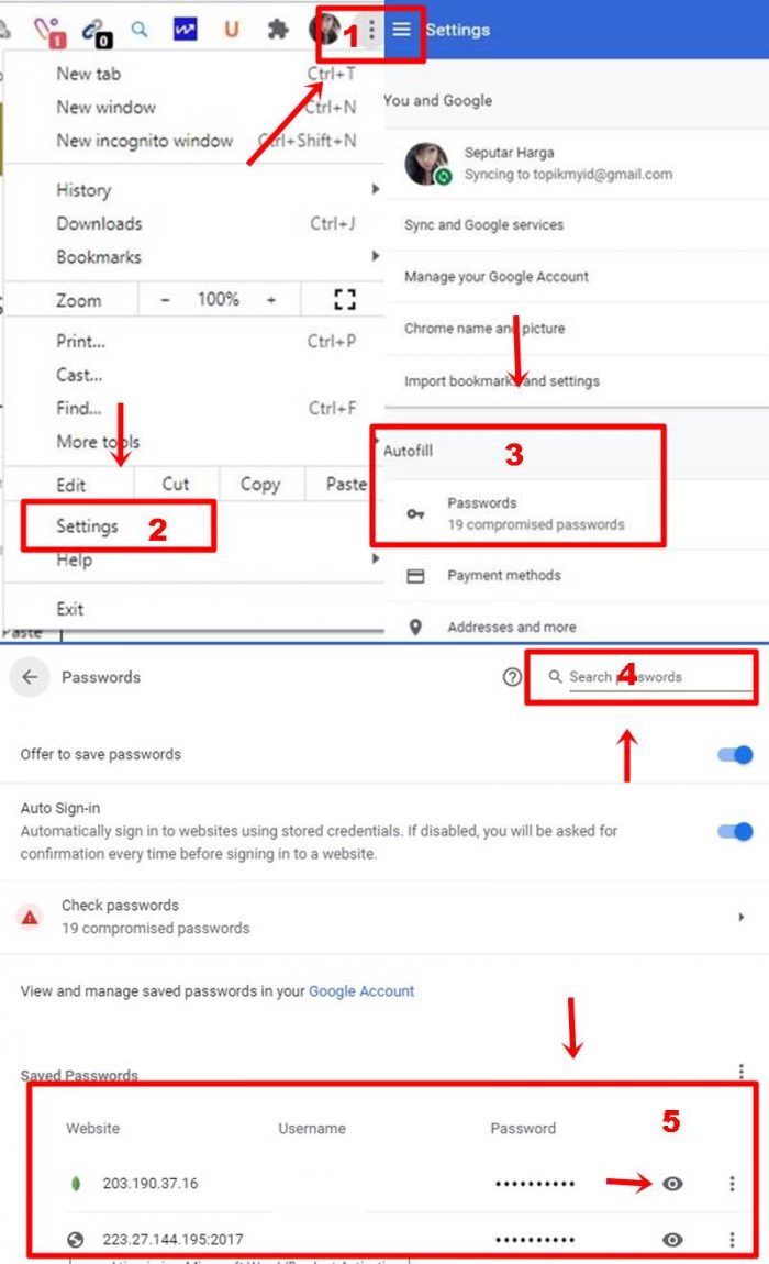 Cara Melihat Password