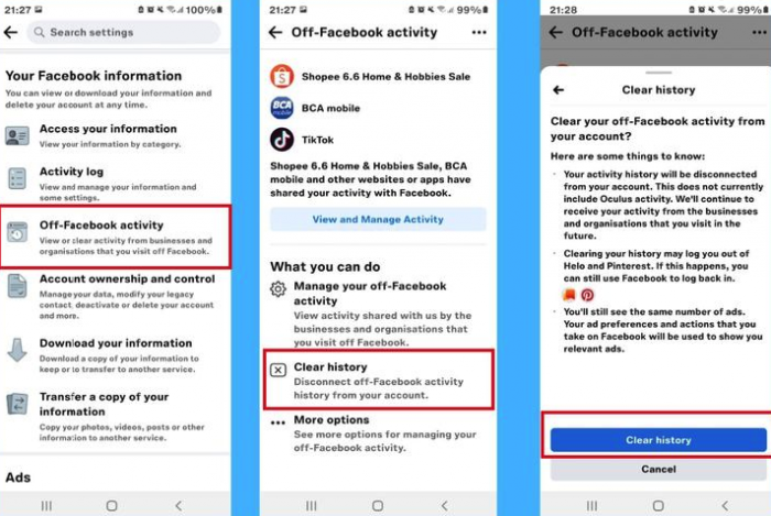 Cara Agar Facebook tidak melacak anda di Internet