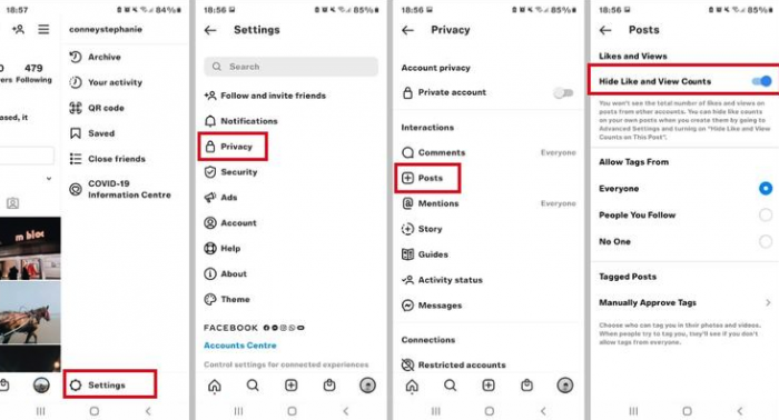 Cara Menyembunyikan Jumlah Like Instagram
